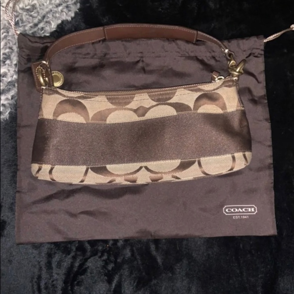 Coach Signature Stripe Vintage Purse